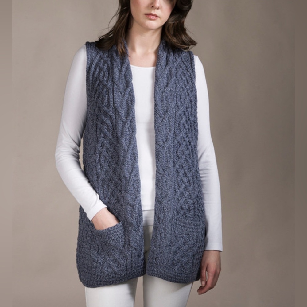 Aran Sweater Market Ladies Celtic Gilet